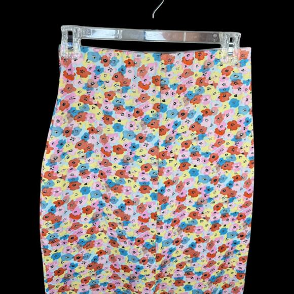 Vero Moda Floral Print Pencil Skirt Small Multi Polyester Blend NWT Stretch Midi - Picture 5 of 11